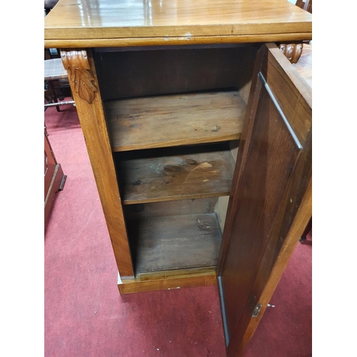 270 - A good 19th Century single door Walnut Side Cabinet. 51 x 35 x H 104 cms approx.