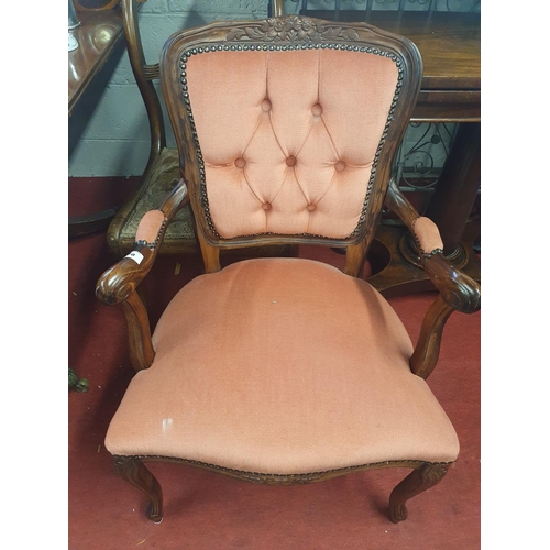 70 - A modern showframe upholstered Armchair. W 56 x seat H 43 cms approx.