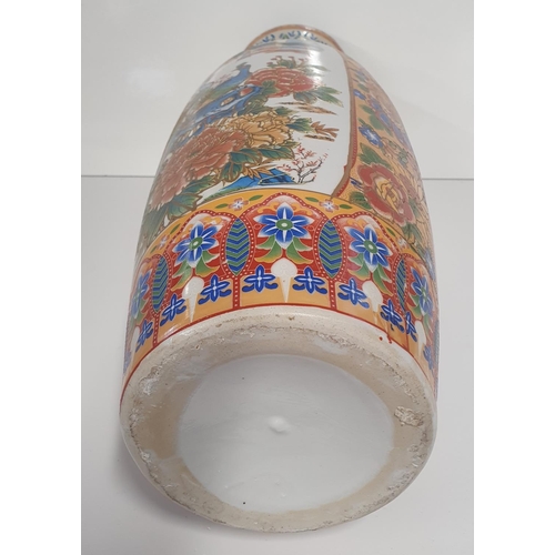 77 - A good Oriental hand painted Vase in good condition. H 60 cms approx.