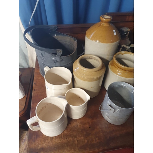 80 - An extremely large quantity of Vintage Items to include storm lamps, stoneware etc.