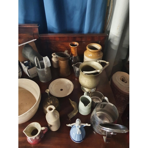 80 - An extremely large quantity of Vintage Items to include storm lamps, stoneware etc.