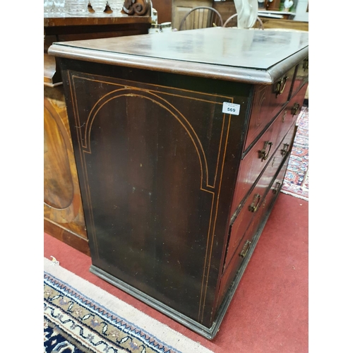 563 - A superb quality early 19th Century possibly 18th Century, Rosewood/Oysterwood Chest of Drawers with... 