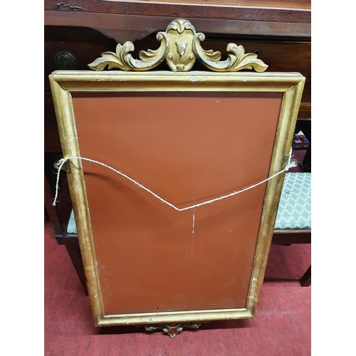 307 - A very unusual 19th Century Timber Gilt Mirror. Possibly shop display as both sides are gilded. Late... 