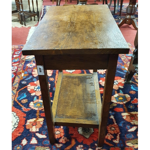 406 - An Arts and Crafts Oak Side Table. 55 x 29 x H 46 cms approx.