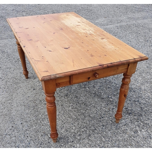 1046 - A Lloyd Loom Blanket Bin, Pine Kitchen Table, Oak Gate legged Table and Painted Desk.