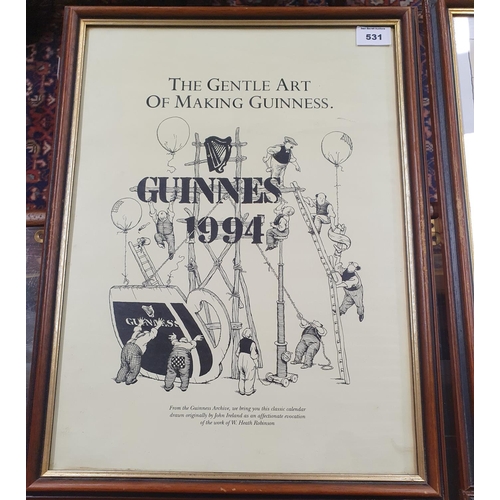 531 - 'The Gentle Art of Making Guinness'. Four (4) Prints originally drawn by John Ireland. 50cm (high) x... 