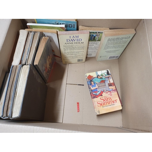 549 - A box of children's books to include Enid Blyton, Robinson Crusoe, Gulliver's Travels and many more.