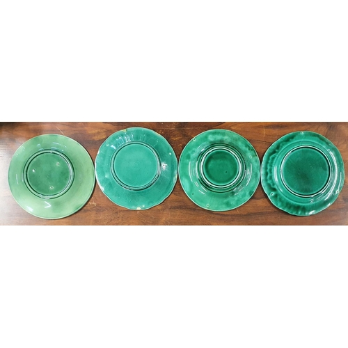 551 - A set of four (4) vine leaf Plates. D 22 cms approx.