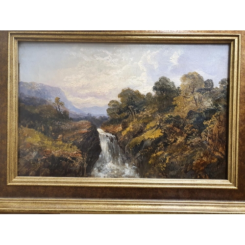 605 - A William McEvoy Irish Oil on Canvas possibly Powerscourt (fl 1858 - 1880). Signed LR. 31 x 20H cms ... 