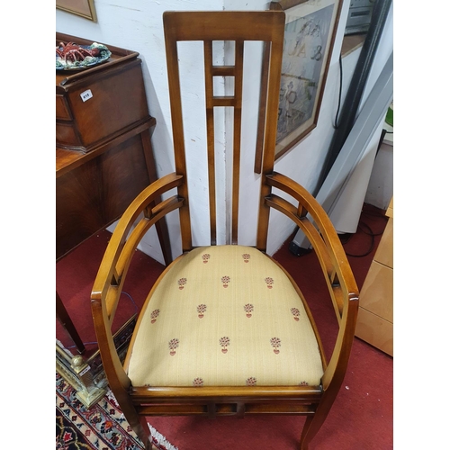 607 - A lovely pair of Mackintosh style Armchairs. 46 x 62H cms approx.