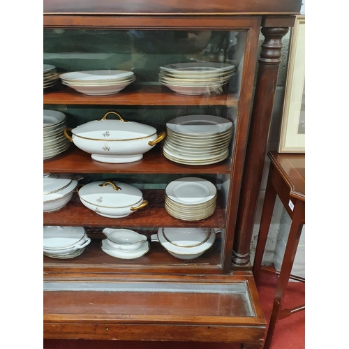 700 - A fantastic pair of early 19th Century Mahogany and glazed Haberdashery Cabinets with turned pillare... 