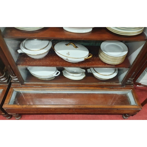 700 - A fantastic pair of early 19th Century Mahogany and glazed Haberdashery Cabinets with turned pillare... 