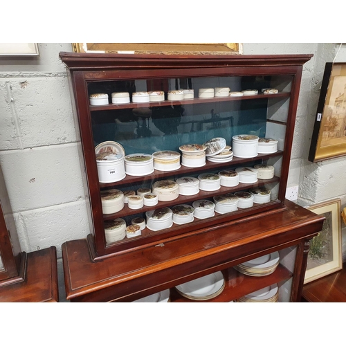 700 - A fantastic pair of early 19th Century Mahogany and glazed Haberdashery Cabinets with turned pillare... 