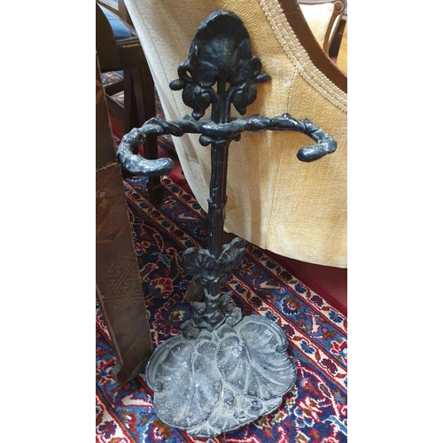 875 - A good Cast Iron Stick Stand. H 60 cms approx.