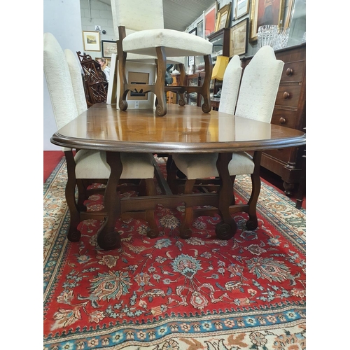 881 - A really good Old Charm Dining room Suite consisting of eight fully upholstered chairs. 6 + 2. along... 