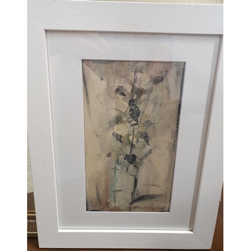 905 - Con Campbell (Irish) '' Plant in Pot ''. Oil on Board, signed lower right. Framed size 44cm x 34 cm.