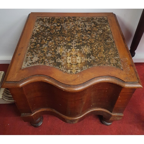 910 - A 19th Century Mahogany Pot Cupboard with original po. 44 x 40 x H 45 cms approx.