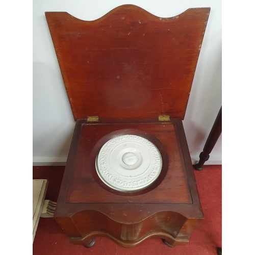 910 - A 19th Century Mahogany Pot Cupboard with original po. 44 x 40 x H 45 cms approx.