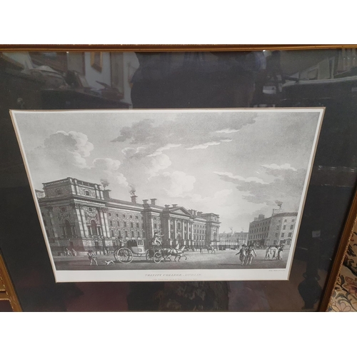 967 - A set of four well framed Prints of Dublin. 30 x 39 cms approx.