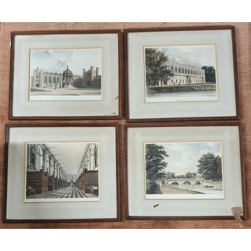 1001 - A set of nine 19th Century coloured Engravings depicting Trinity College in original Oak frames.
28 ... 