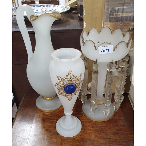 1019 - A quantity of 19th Century frosted Glass items.