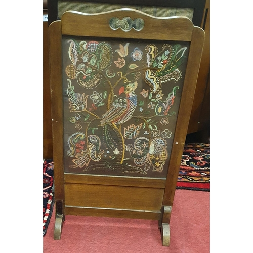 1022 - Two 20th Century Fire Screens with Tapestry inserts.