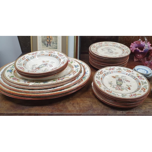 998 - A good quantity of 19th Century Brownfield & Son Dinner Wares to include large platters, dinner plat... 