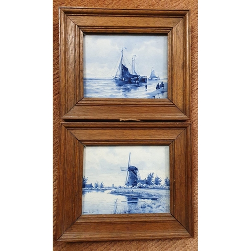 1031 - Two framed Tiles along with a quantity of framed Engravings and Prints.