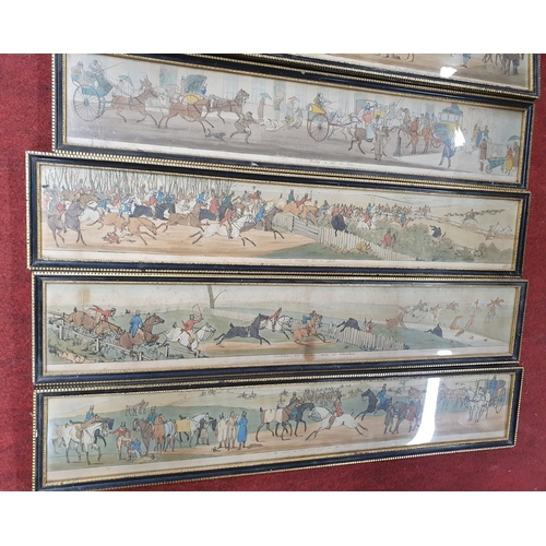 500 - A really good set of ten 19th Century hand coloured Coaching Engravings after Henry Alken. Each 9 x ... 