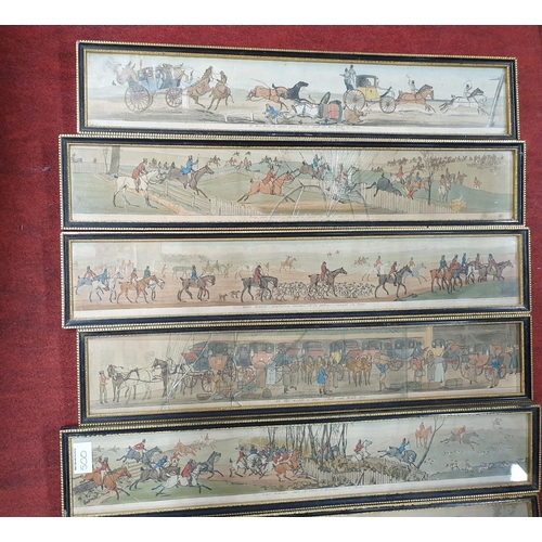 500 - A really good set of ten 19th Century hand coloured Coaching Engravings after Henry Alken. Each 9 x ... 