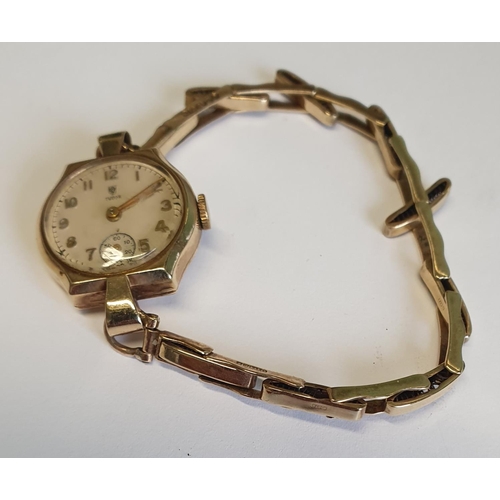 629 - A Rolex Tudor Ladies 9ct gold Cocktail Watch.