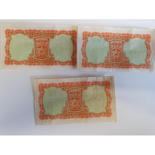 637 - Five Irish £10 Bank Notes along with four 10 Shilling Notes.