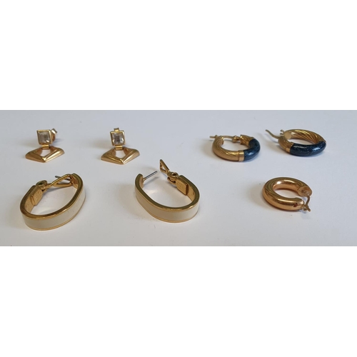 648 - A group of 9ct gold Earrings.