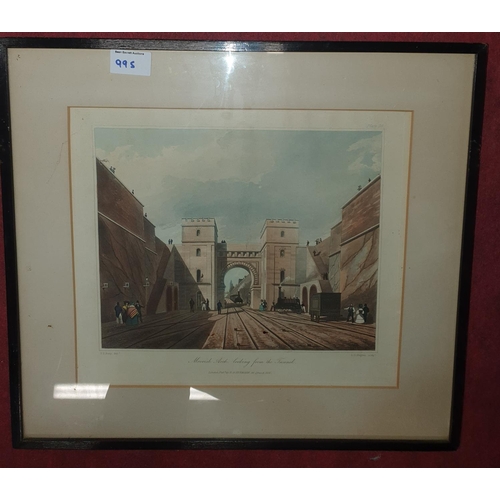 995 - A good quantity of 19th Century coloured Engravings of architectural buildings.