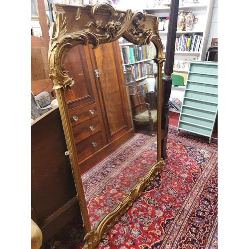 953a - A Victorian Timber Gilt Overmantle Mirror. 135 x 163 cms approx.