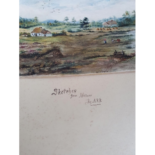 134 - A fantastic quantity of 19th Century Watercolours of Irish Scenes. 'Sketches of Nature'. Monogrammed... 