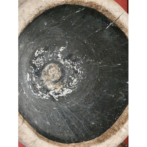 553 - An extremely large Timber Cauldron used in many scenes and series of Vikings. 71D x 100H cms approx.