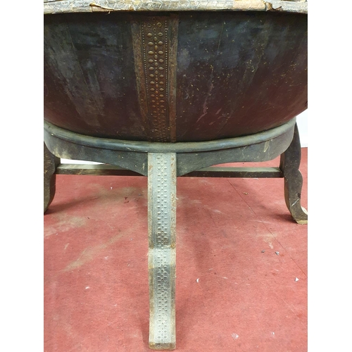 561 - A large circular Drum Table used in many scenes. 120D x 80H cms approx.