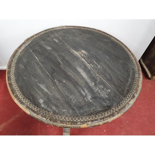 561 - A large circular Drum Table used in many scenes. 120D x 80H cms approx.