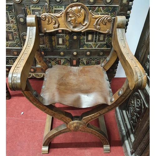 649 - A pair of Wessex oak Chairs. 46W x 40D x 83H cms approx.