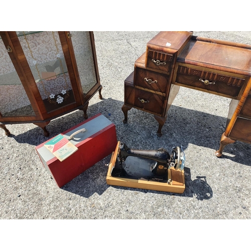 354 - A good quantity of Furniture and a Vintage Sewing Machine.