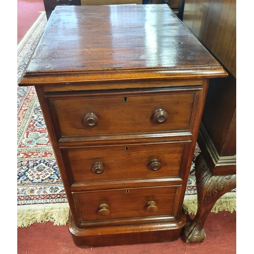 64 - A lovely pair of 19th Century low Bedside Cabinets. 40 x 63H x 53D cms approx.