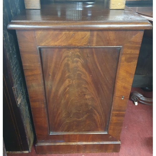 127 - A good pair of 19th Century Bedside Cabinets with door outline.