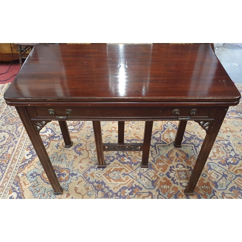 270 - A very unusual early 20th Century Mahogany Fold Over Tea Table/Dining Table with three extra leaves.