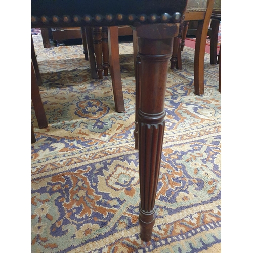 282 - A Georgian Mahogany Stool in the manner of Gillow of Lancaster. W45 x 37 x H 46 cms approx.