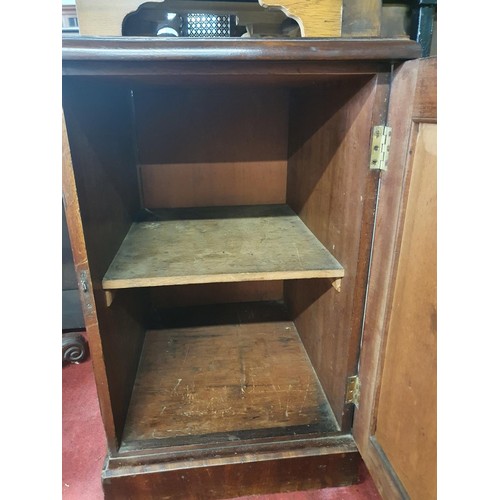 127 - A good pair of 19th Century Bedside Cabinets with door outline.