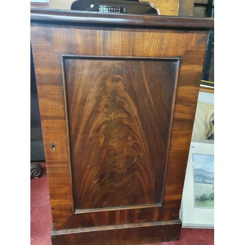 127 - A good pair of 19th Century Bedside Cabinets with door outline.