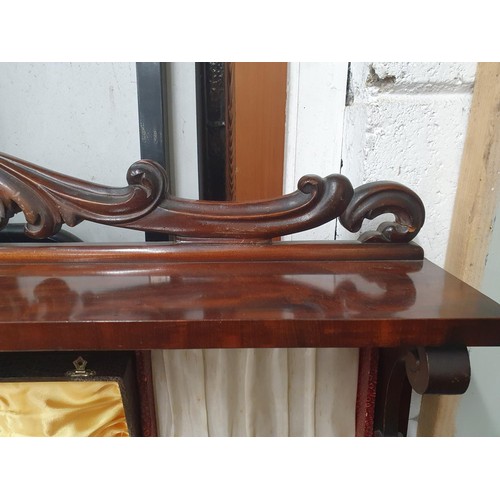 225 - A good early 19th Century Mahogany Chiffonier with gallery top. W 110 x D 46 x H 134 cms.