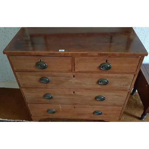 357 - A good neat Georgian Mahogany Chest of Drawers with boxwood inlay. W 94 X D 51 cms.