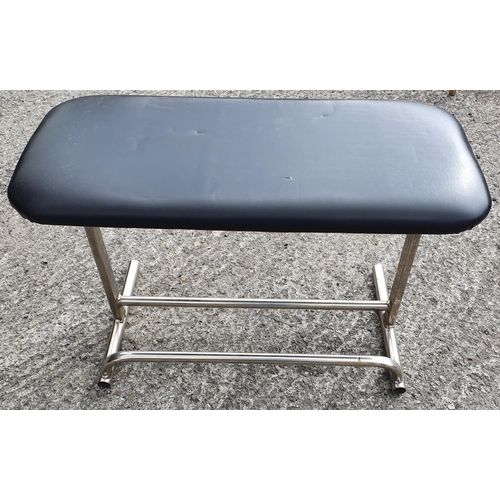 306 - A metal framed Stool. 82W x 42D x 52H cms approx.